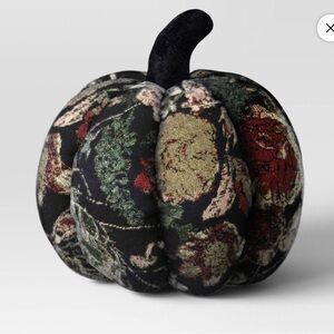 NEW Threshold Floral Pumpkin Shaped Decorative Pillow
